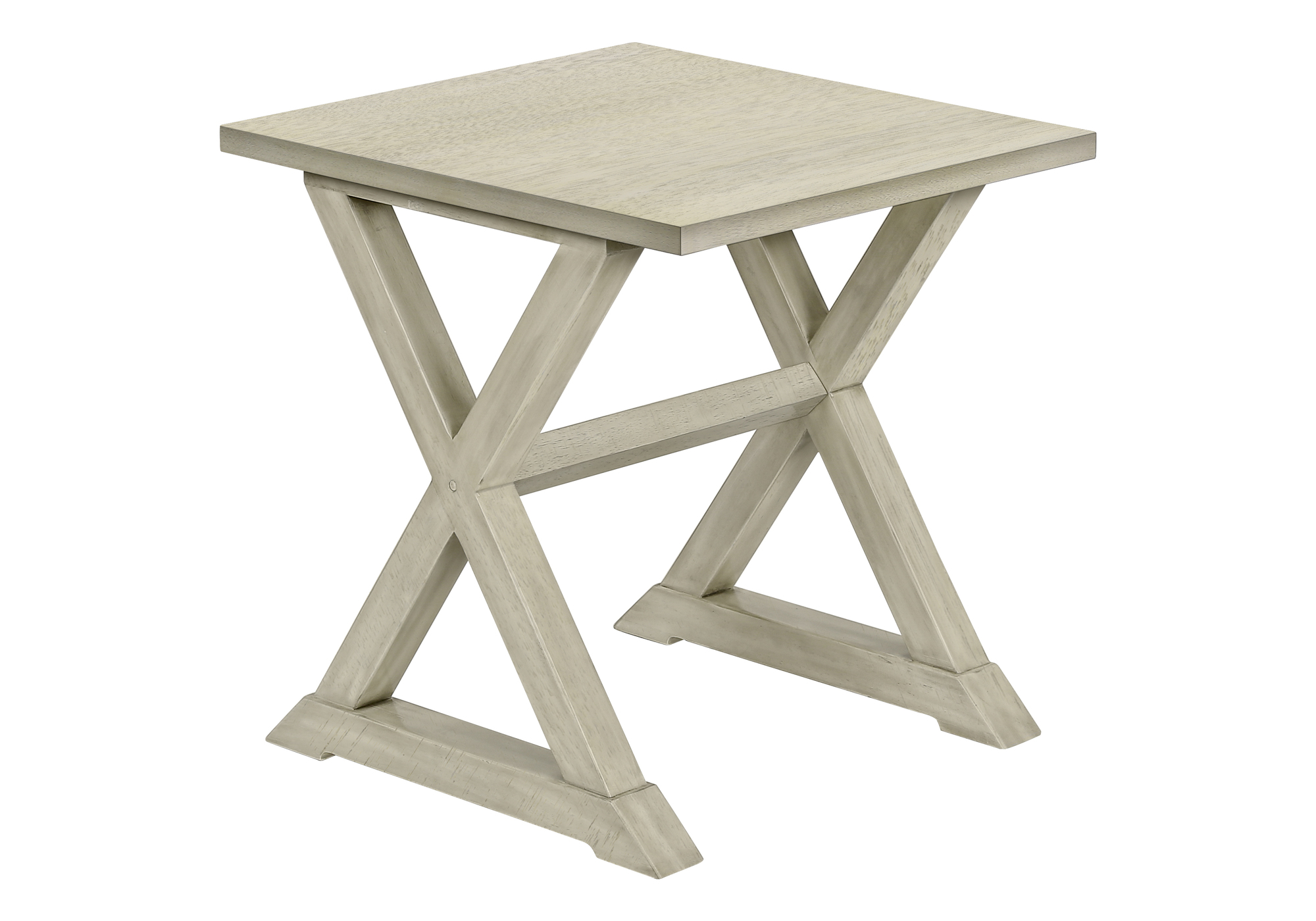 ACCENT TABLE - 24"H / ANTIQUE WHITE VENEER END TABLE